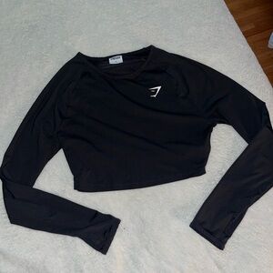 Gymshark Black Long Sleeve Crop Top